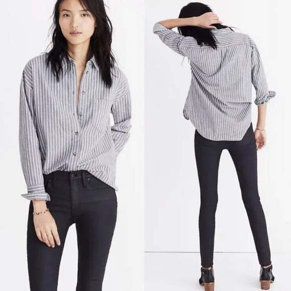 Madewell Striped Button Down Shirt Size XS - Picture 1 of 7